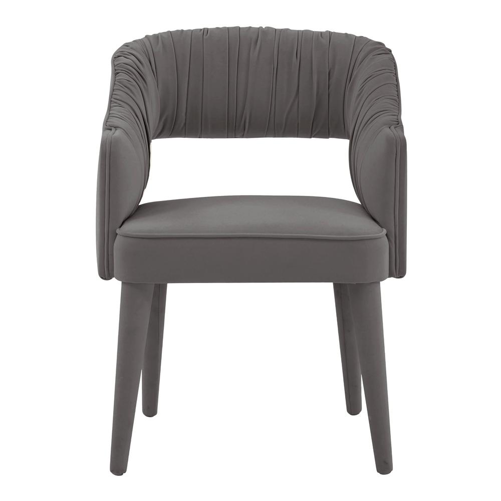 Zora Grey Velvet Dining Chair. Picture 3