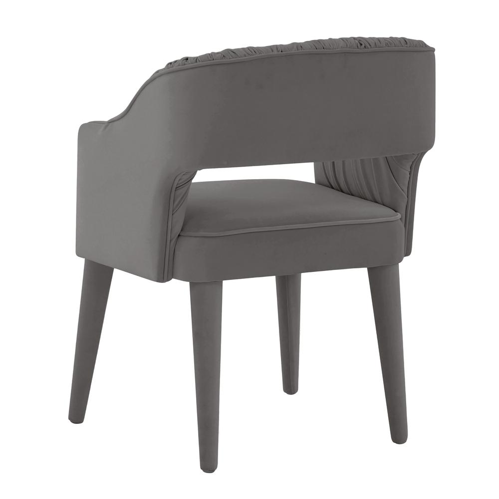 Zora Grey Velvet Dining Chair. Picture 4