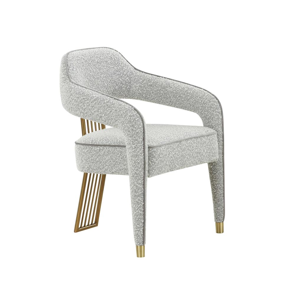 Corralis Speckled Grey Boucle Dining Chair. Picture 1