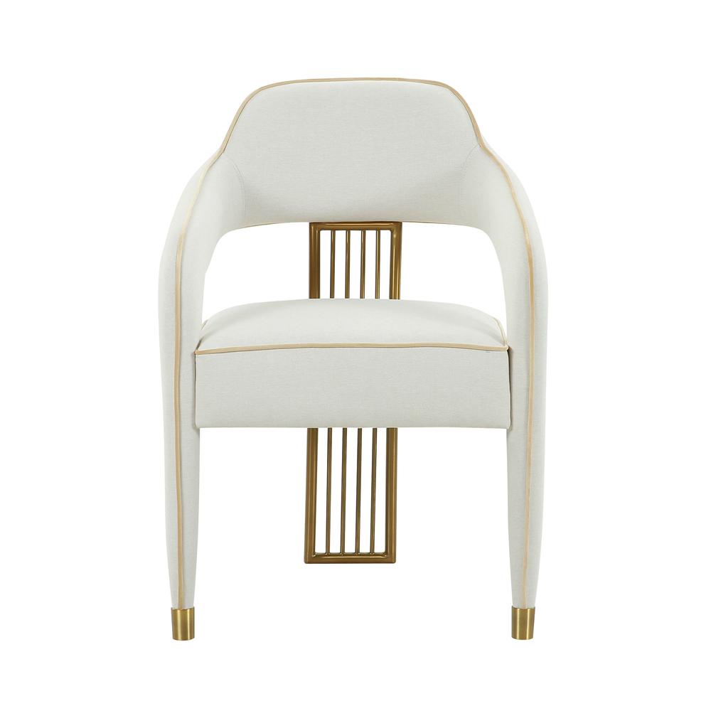 Corralis Cream Linen Dining Chair. Picture 10