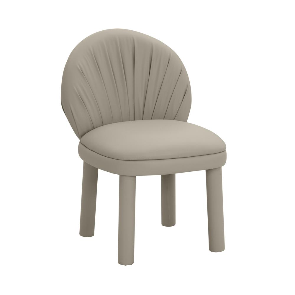 Aliyah Grey Vegan Leather Dining Chair. Picture 6