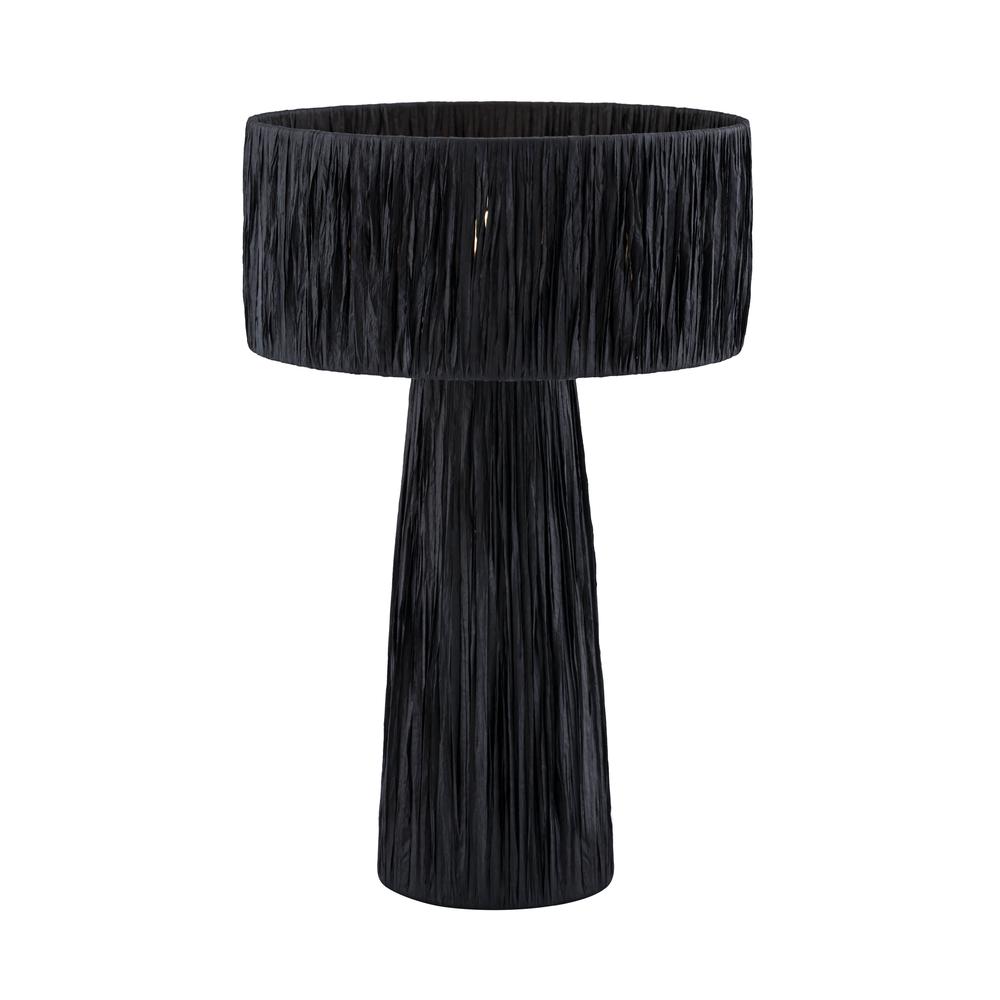 Shelby Raffia Black Table Lamp. Picture 1