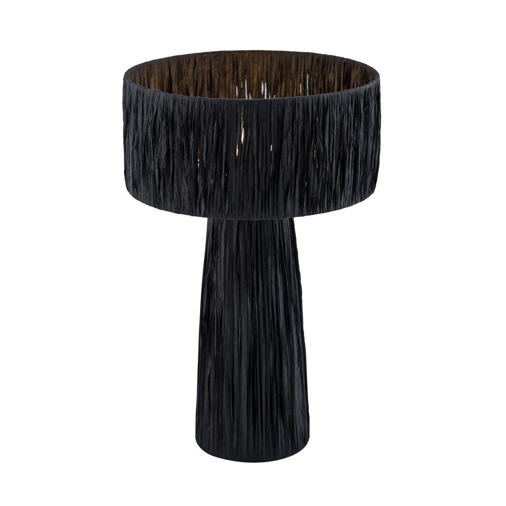 Shelby Raffia Black Table Lamp. Picture 15