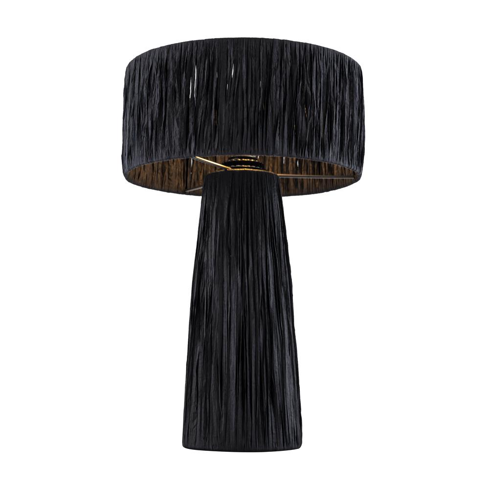 Shelby Raffia Black Table Lamp. Picture 16