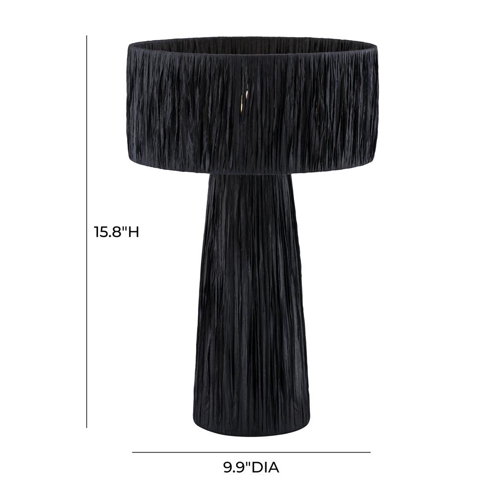 Shelby Raffia Black Table Lamp. Picture 18