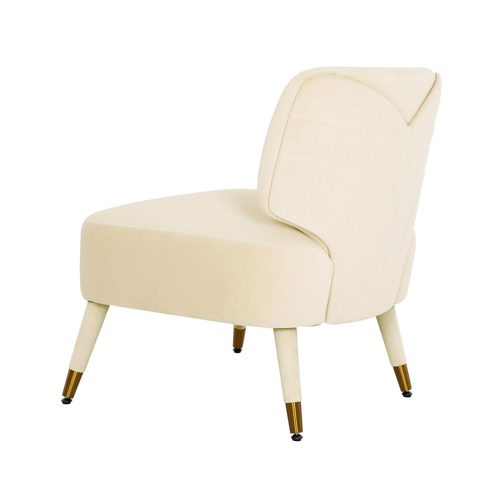 Athena Cream Velvet Accent Chair. Picture 11