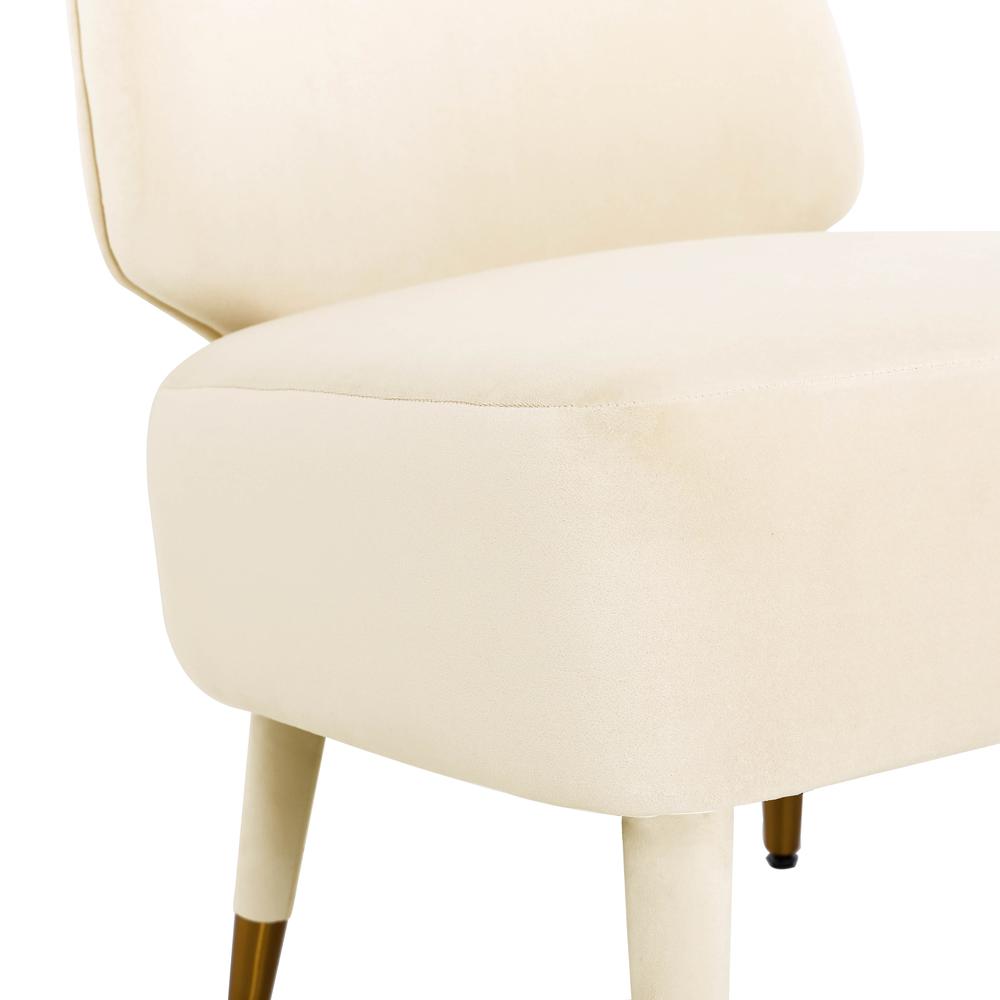Athena Cream Velvet Accent Chair. Picture 12