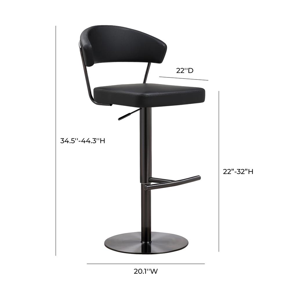 Cosmo Black on Black Steel Barstool. Picture 20
