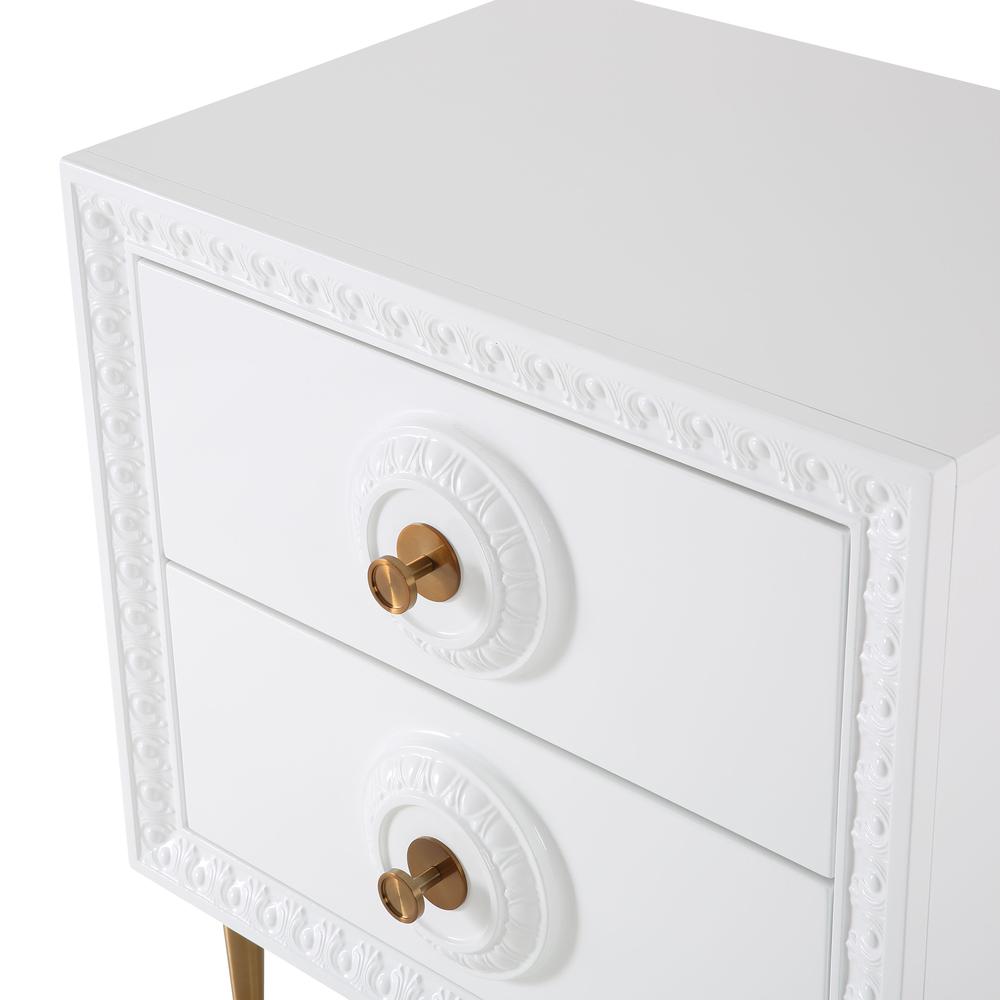 Bovey White Lacquer Side Table. Picture 19