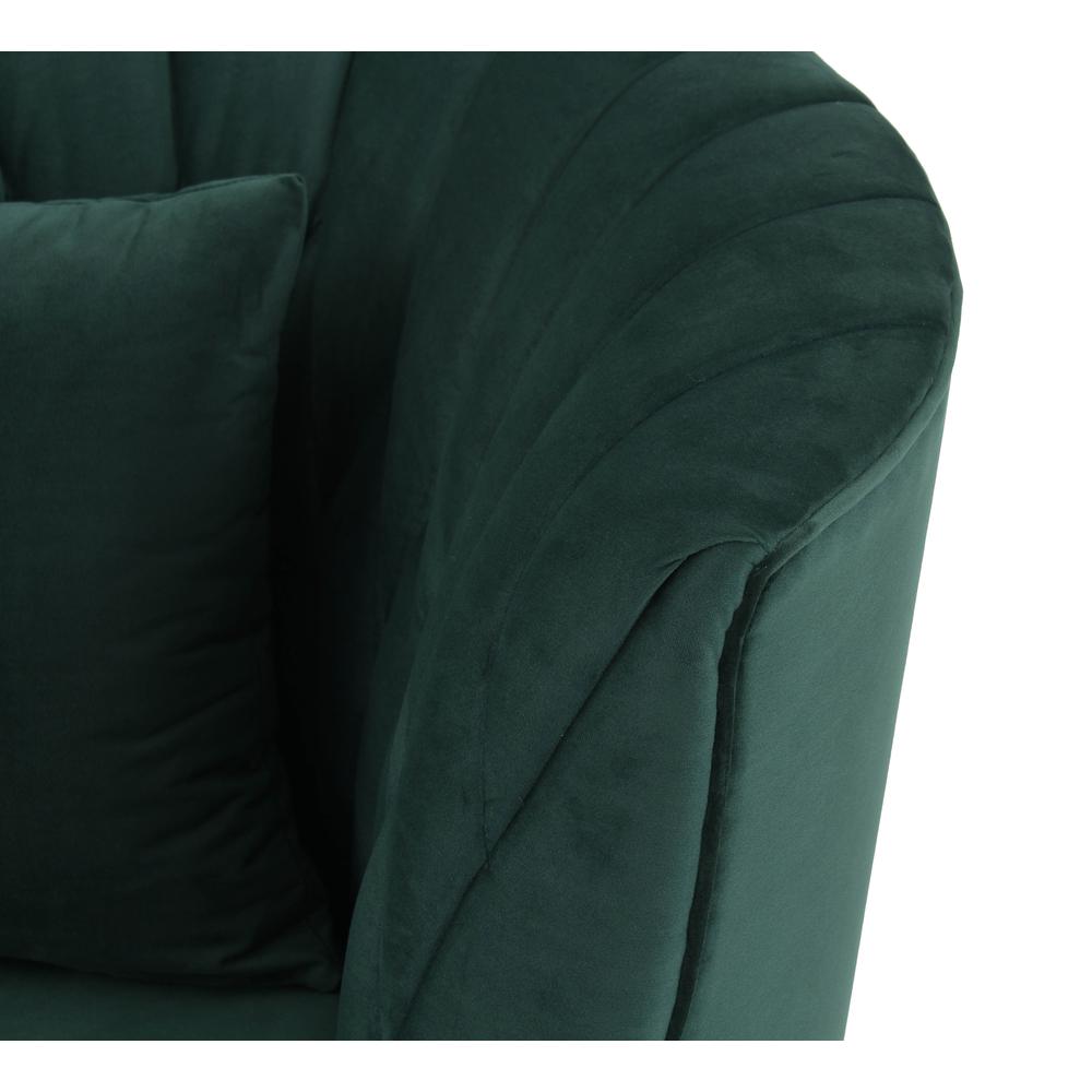 Eva Forest Green Velvet Sofa. Picture 13