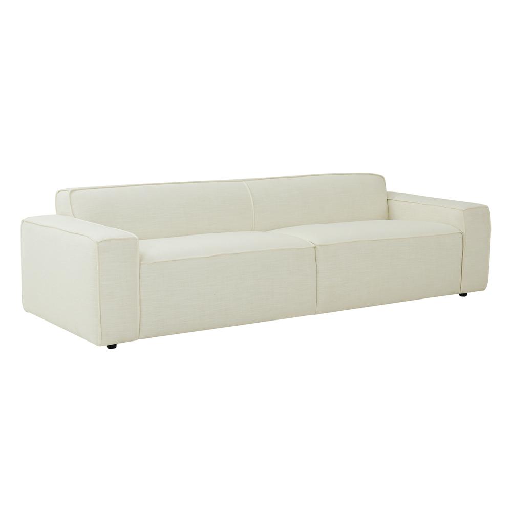 Olafur Cream Linen Sofa. Picture 1