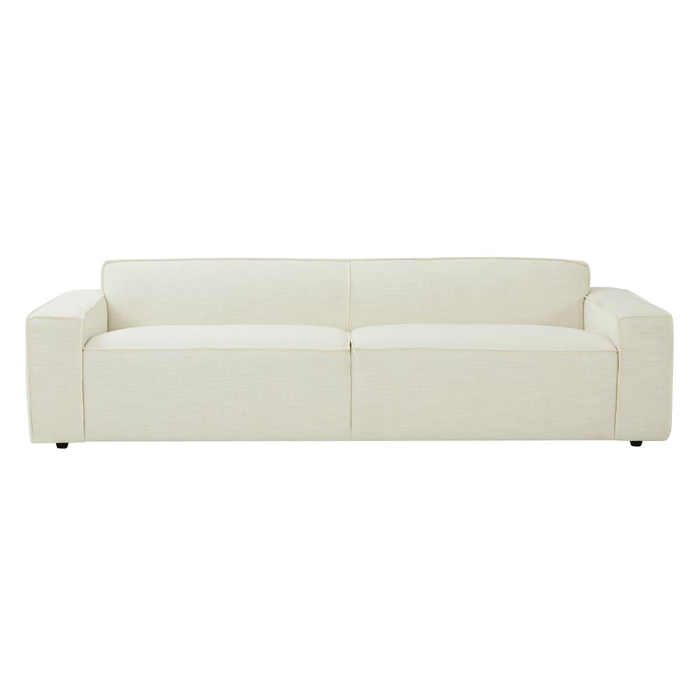 Olafur Cream Linen Sofa. Picture 11