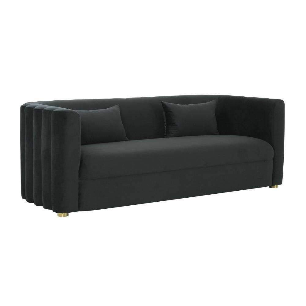 Callie Black Velvet Sofa. Picture 1