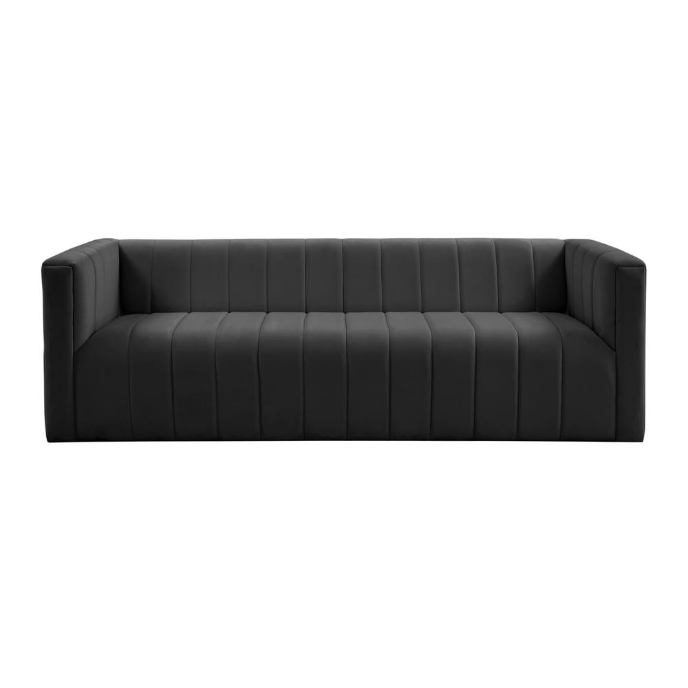Norah Black Velvet Sofa. Picture 11