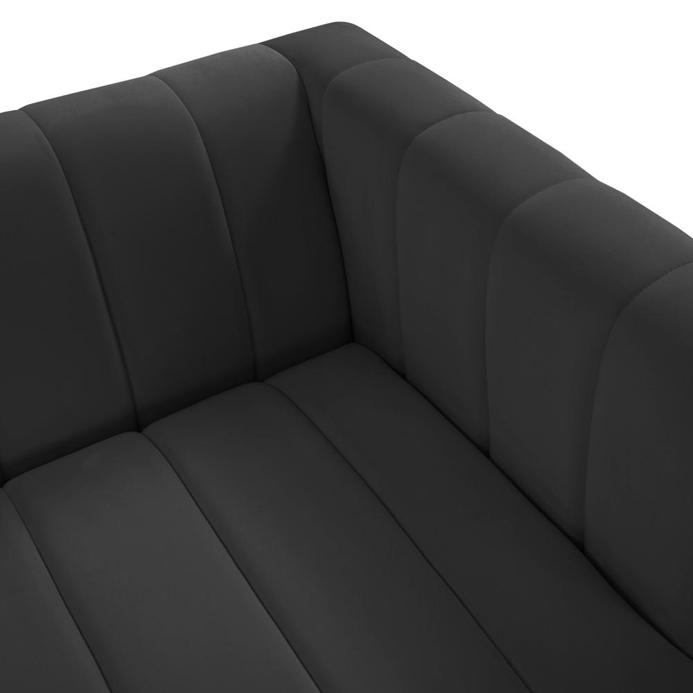 Norah Black Velvet Sofa. Picture 14