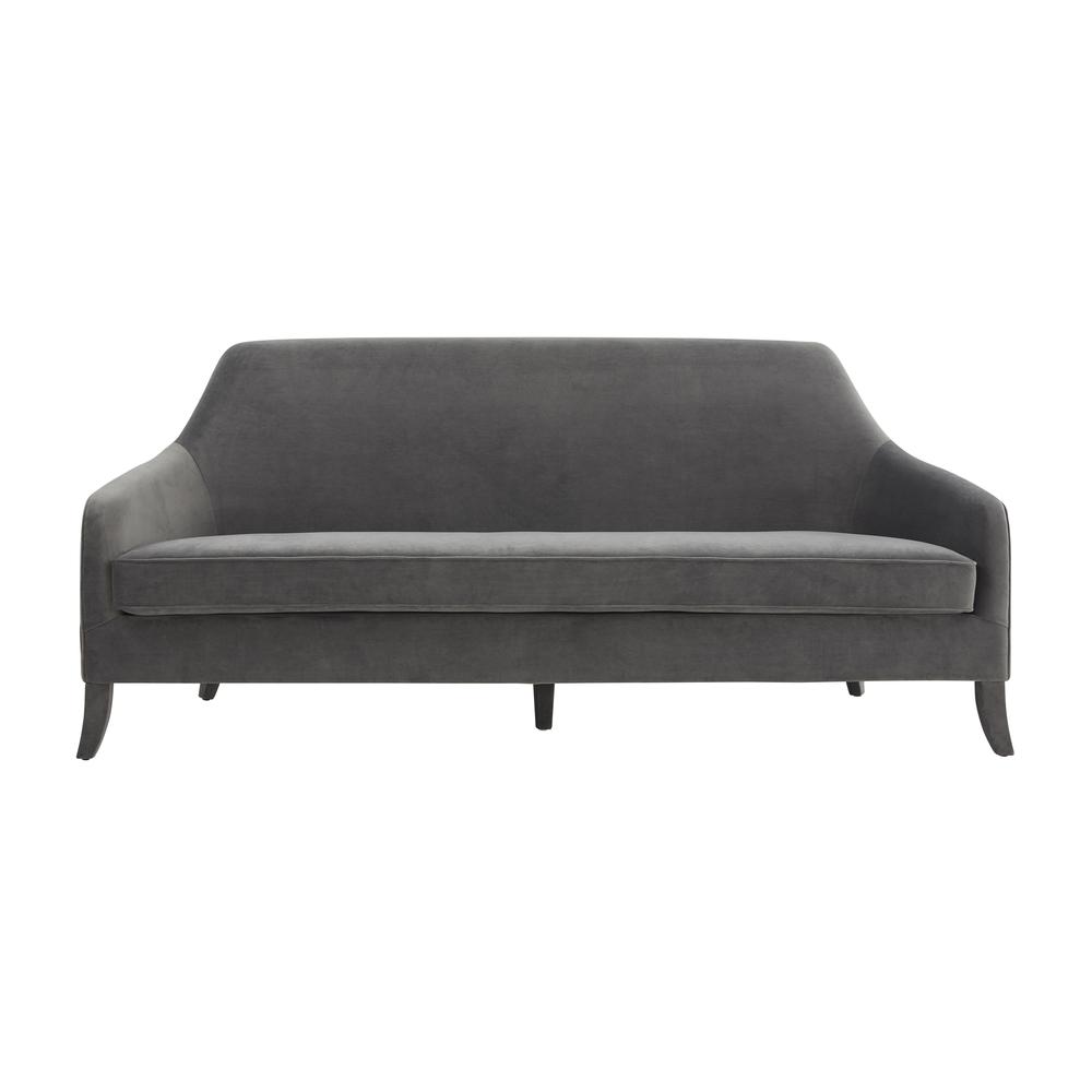 Neveah Grey Velvet Sofa. Picture 1