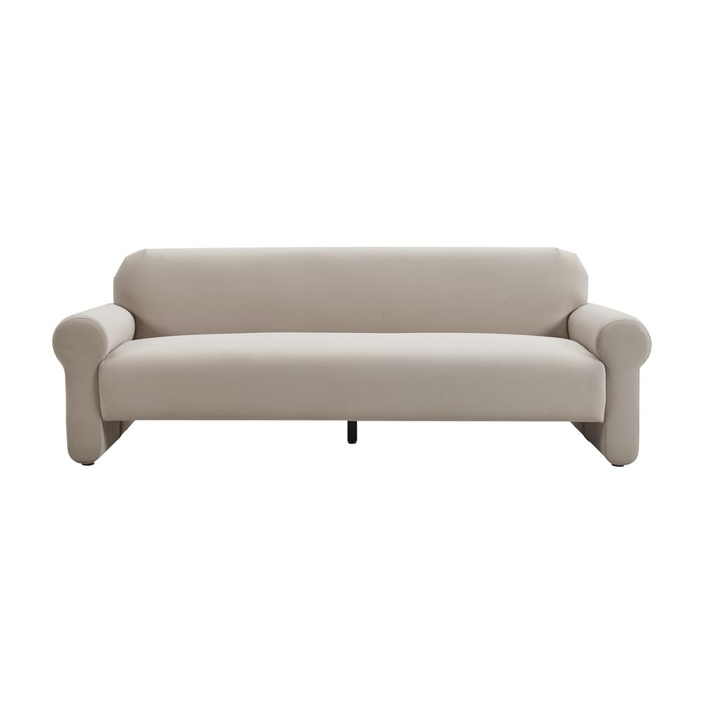 Keelee Taupe 84" Velvet Sofa. Picture 9