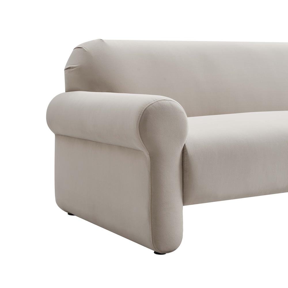 Keelee Taupe 84" Velvet Sofa. Picture 11