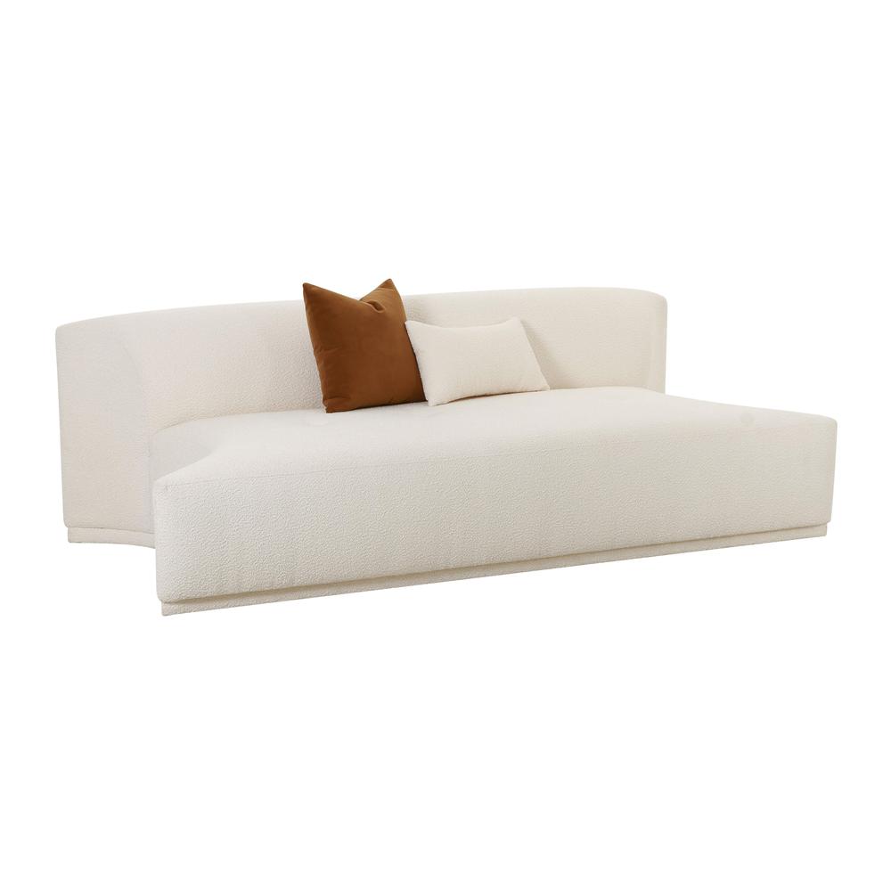 Fickle Cream Boucle Modular Armless Loveseat. Picture 5
