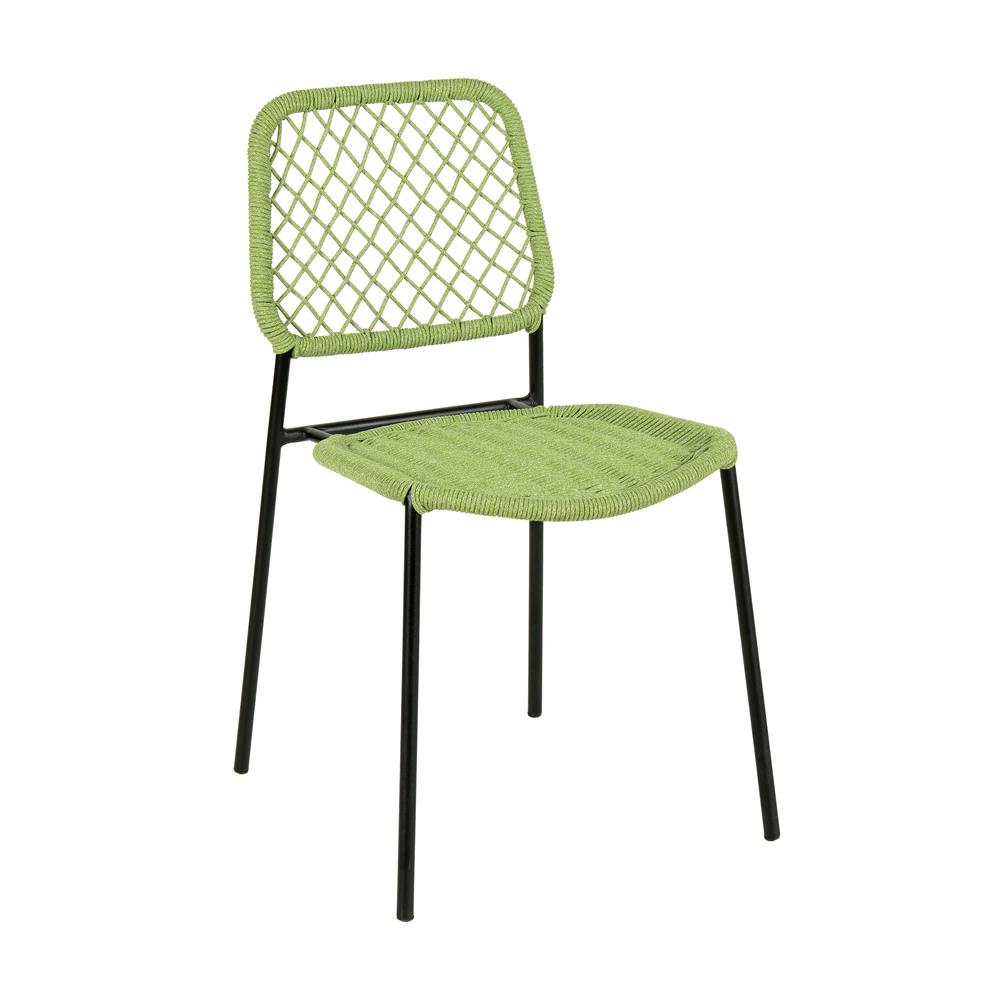 Lucy Green Dyed Cord Outdoor Dining Chair. Picture 6
