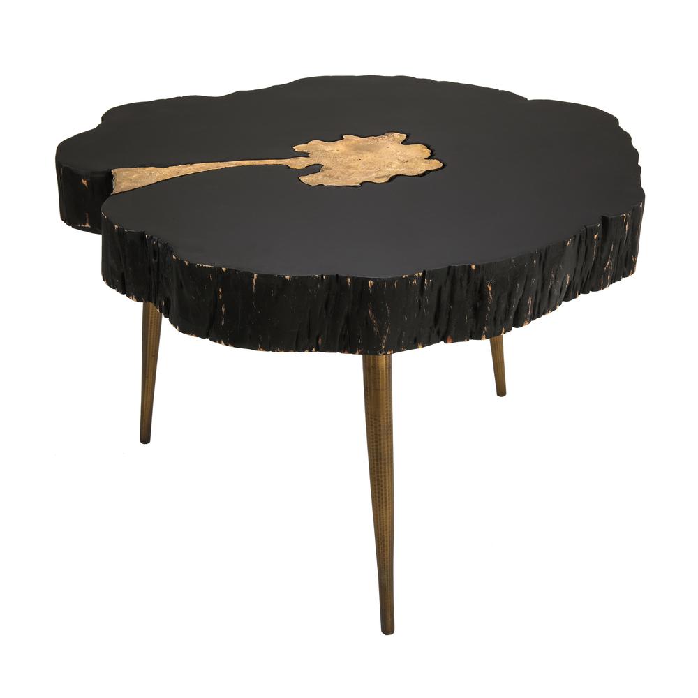Timber Black and Brass Coffee Table. Picture 1