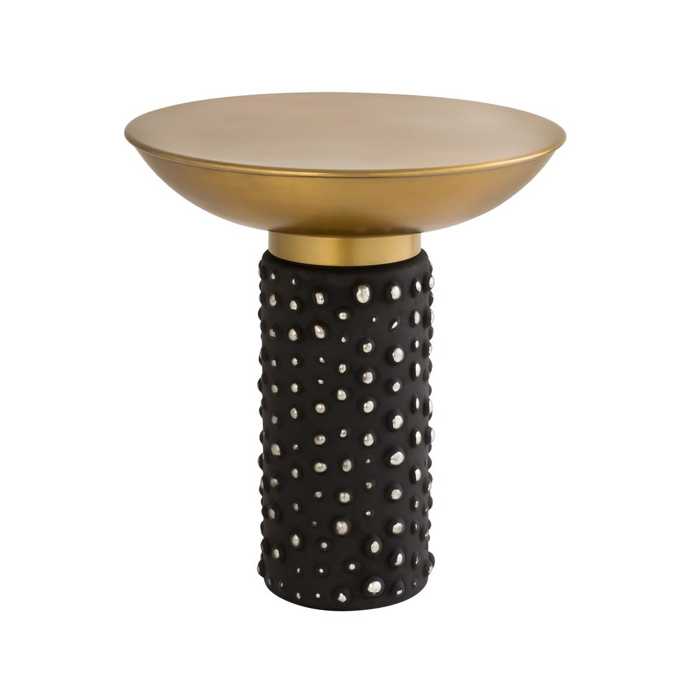 Blaze Glass/Brass Side Table. Picture 1