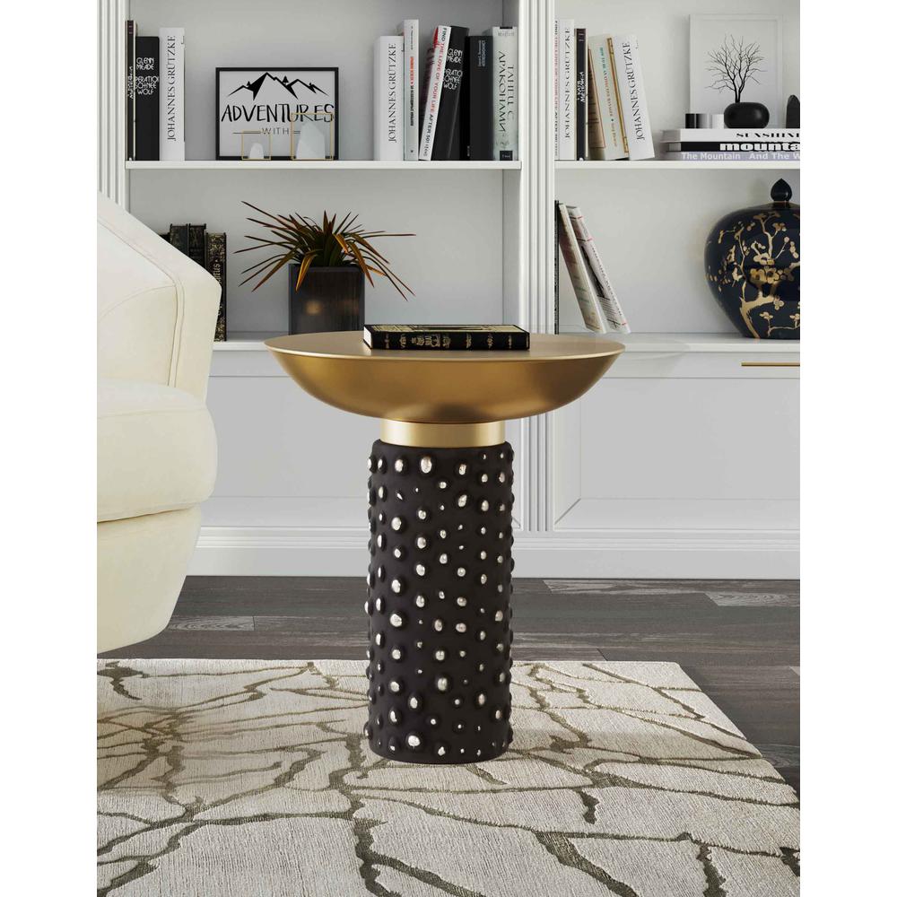 Blaze Glass/Brass Side Table. Picture 15