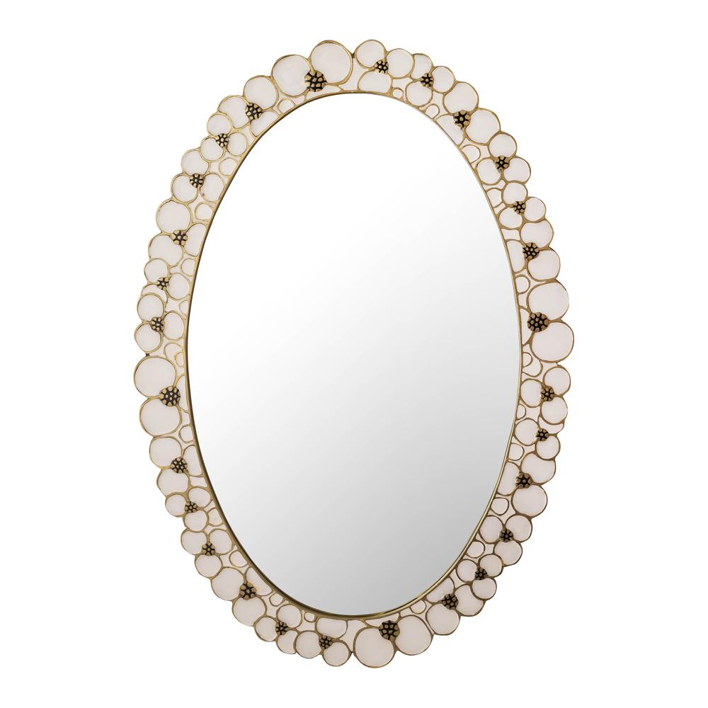 Artisan Floral Oval Mirror, Belen Kox. Picture 1