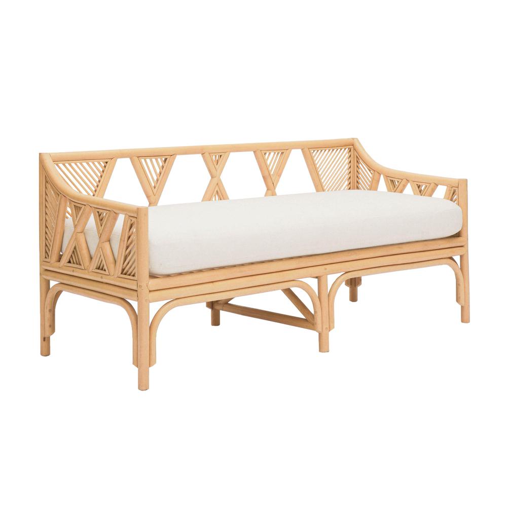 Jayla Natural Rattan Bench. Picture 6