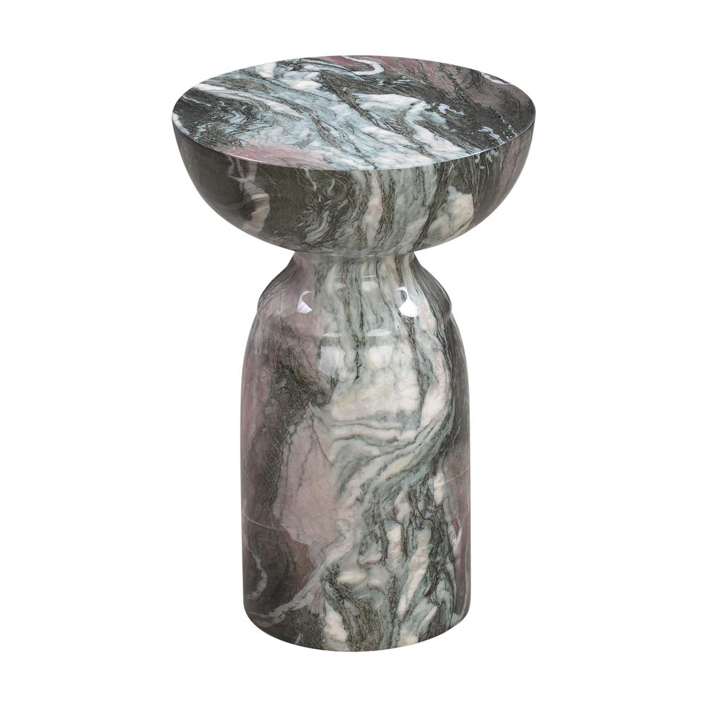 Rue Grey and Blush Marble Side Table. Picture 1
