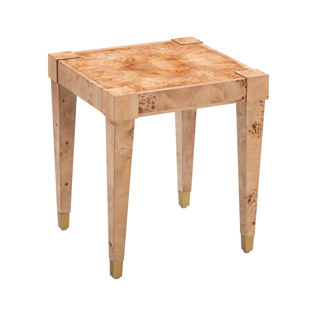 Brandyss Natural Burl End Table. Picture 1