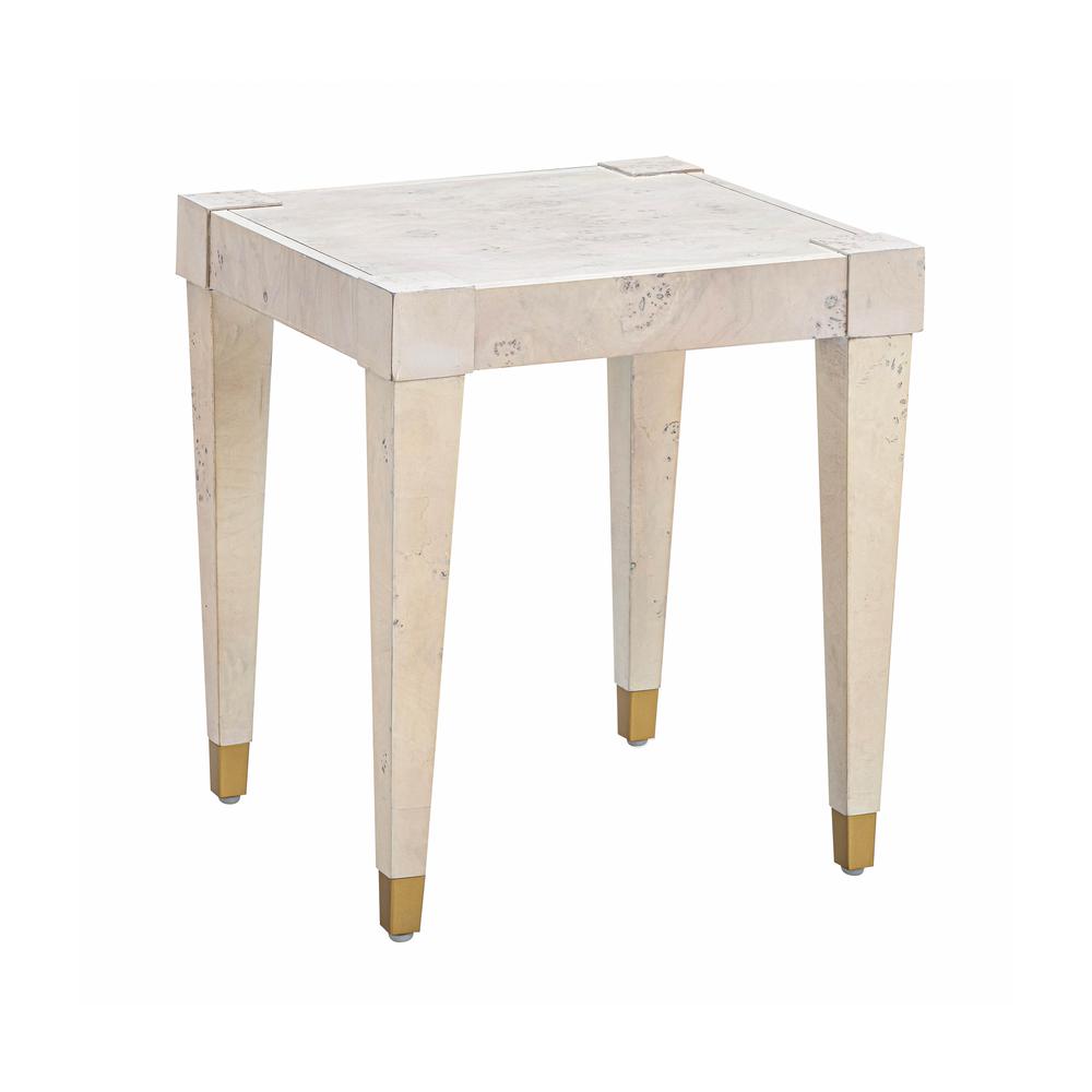 Brandyss White Burl End Table. Picture 1