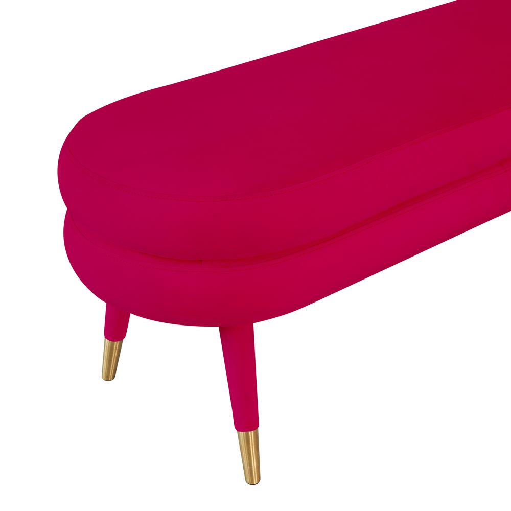 Betty Pink Velvet Bench. Picture 10