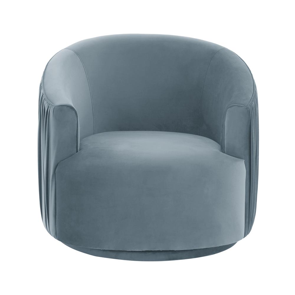 London Blue Pleated Swivel Chair. Picture 12