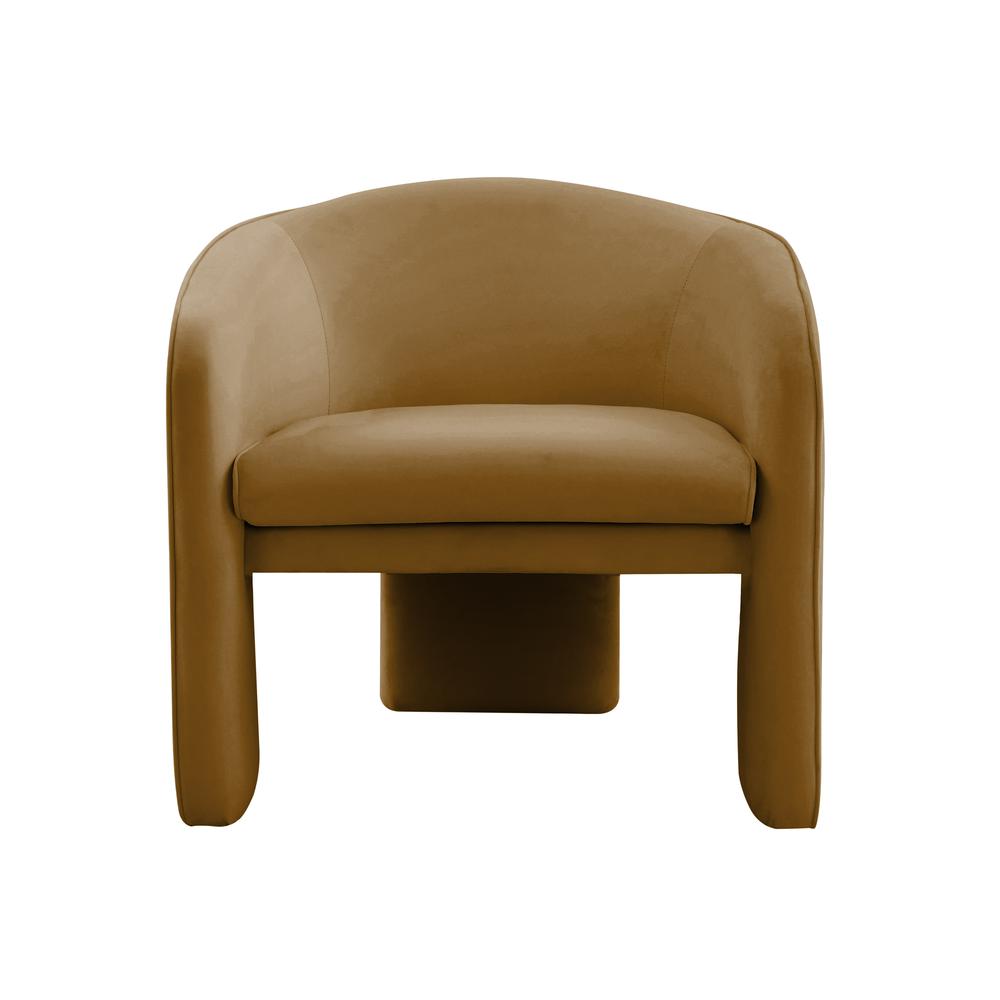 Marla Cognac Velvet Accent Chair. Picture 11