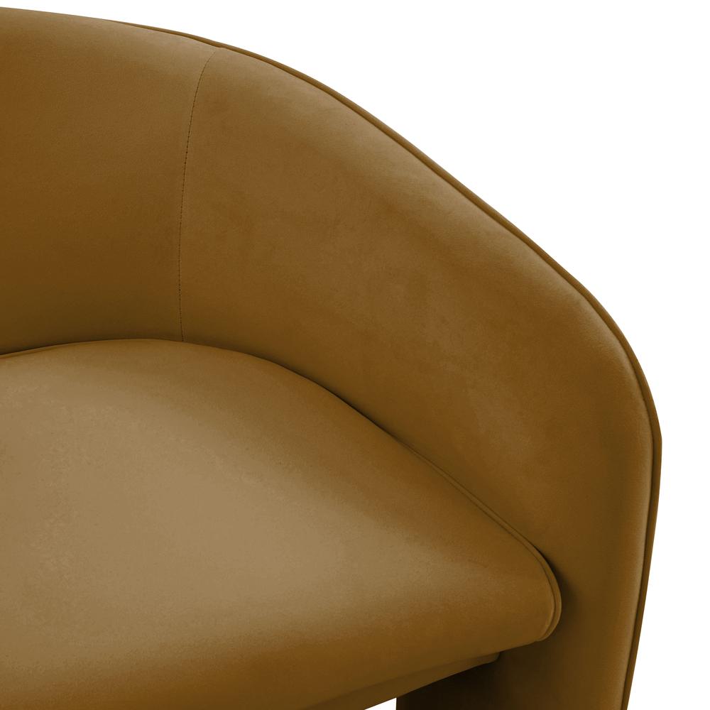 Marla Cognac Velvet Accent Chair. Picture 13