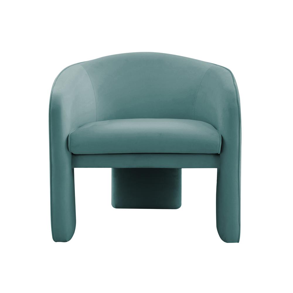 Marla Sea Blue Velvet Accent Chair. Picture 9