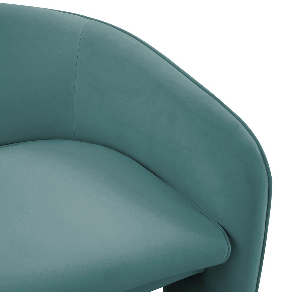 Marla Sea Blue Velvet Accent Chair. Picture 11