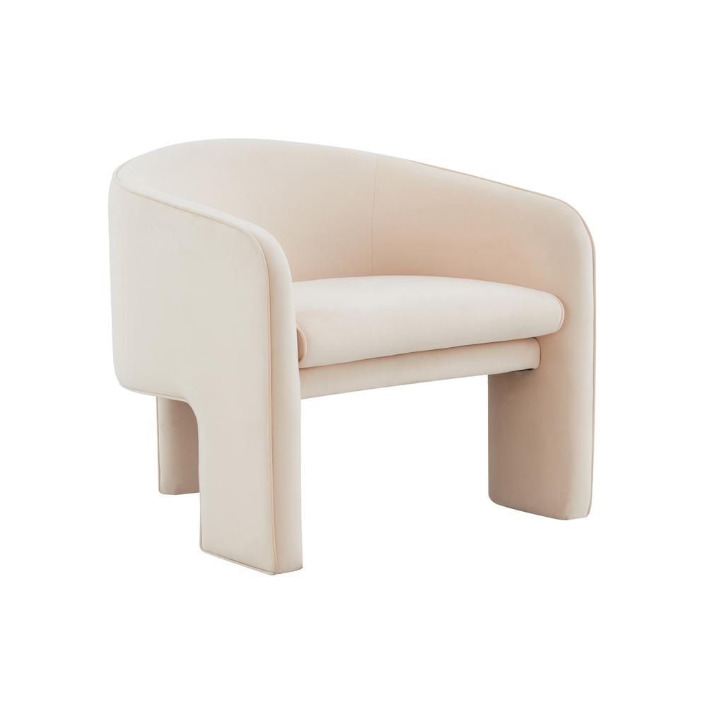 Marla Peche Velvet Accent Chair. Picture 1