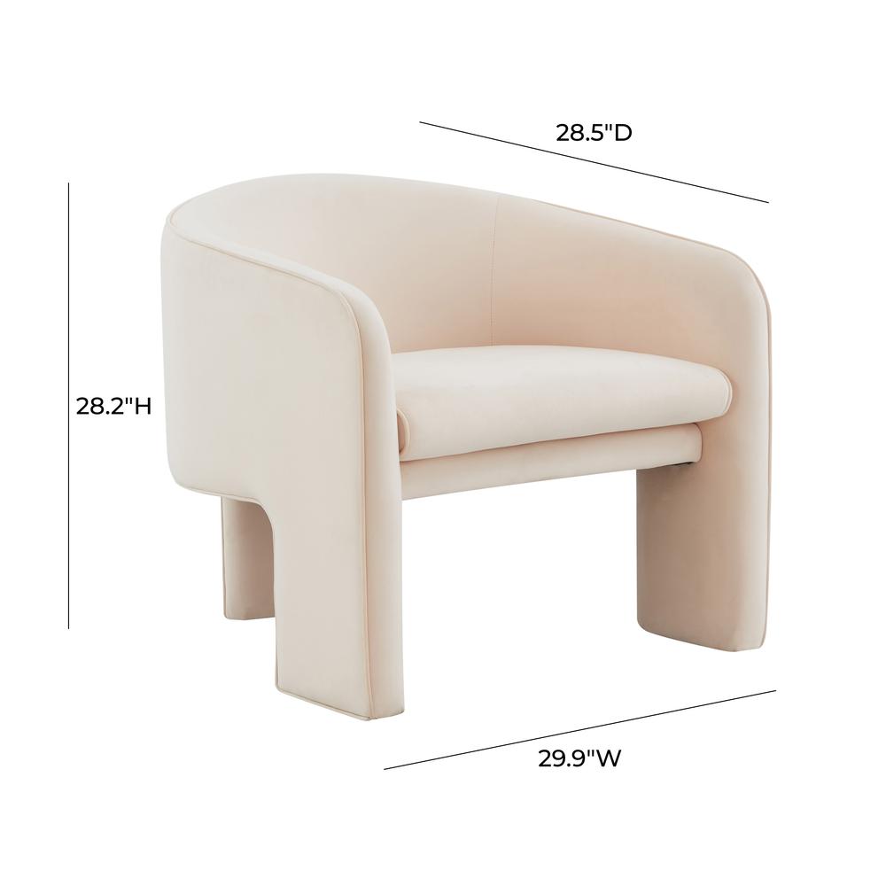 Marla Peche Velvet Accent Chair. Picture 13