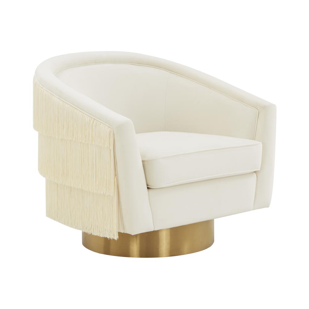 Elegant Velvet Swivel Chair with Gold Base, Belen Kox. Picture 1