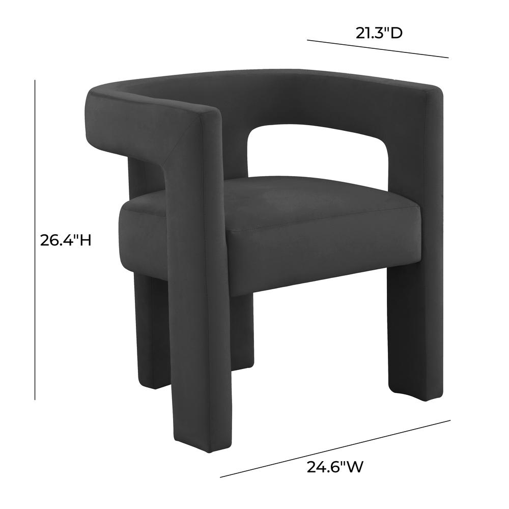 Sloane Black Velvet Chair. Picture 15