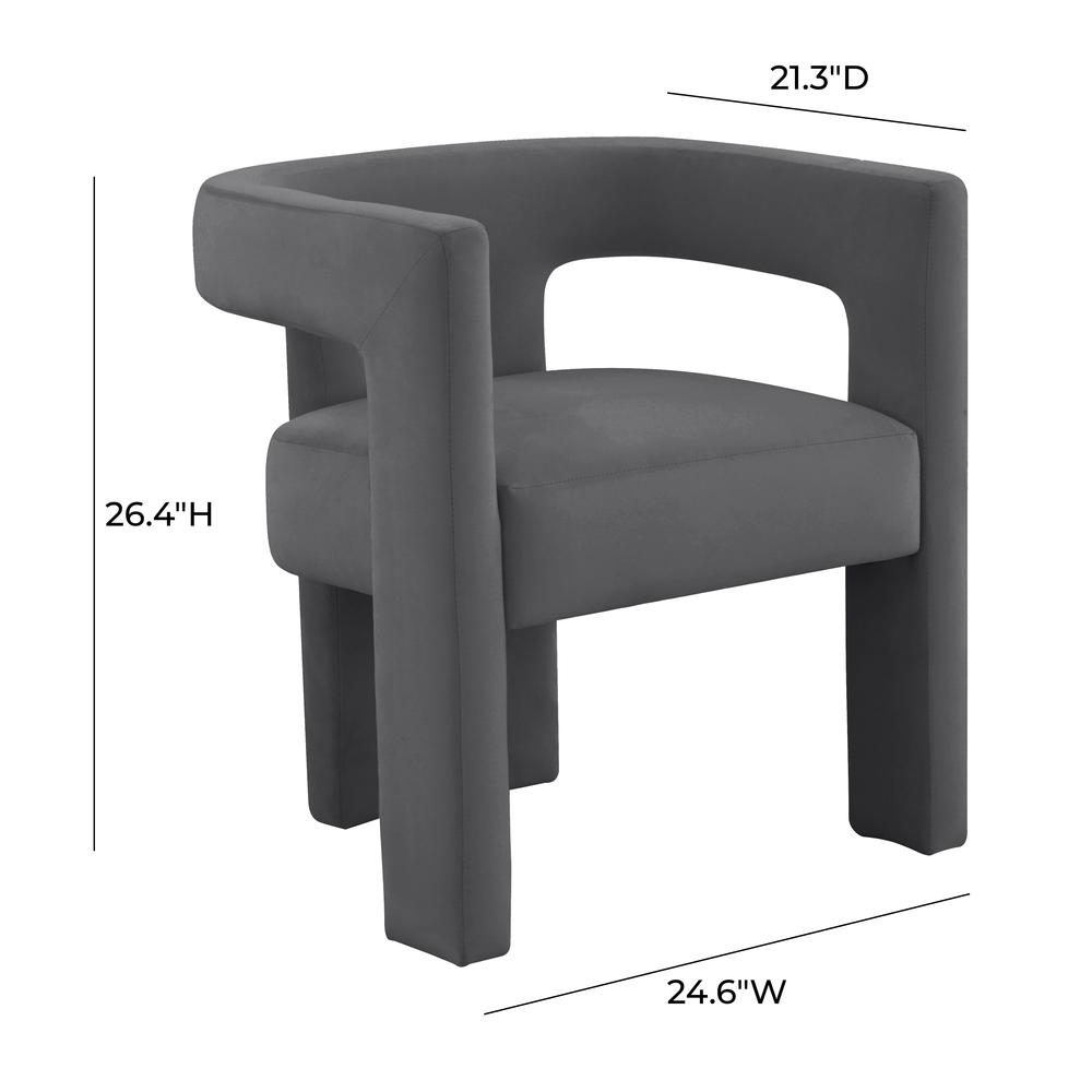 Sloane Dark Grey Velvet Chair. Picture 16