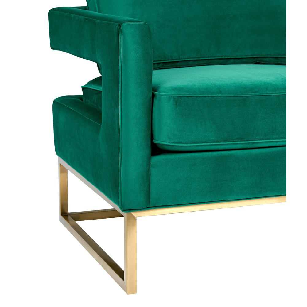 Avery Forest Green Velvet Chair. Picture 12