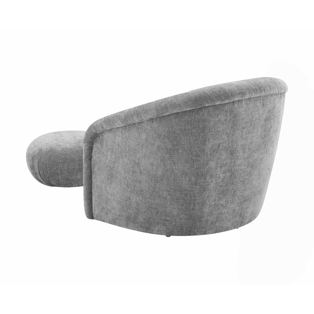 Boboli Grey Chenille Chair + Ottoman Set. Picture 12