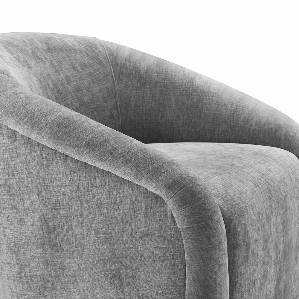 Boboli Grey Chenille Chair + Ottoman Set. Picture 13