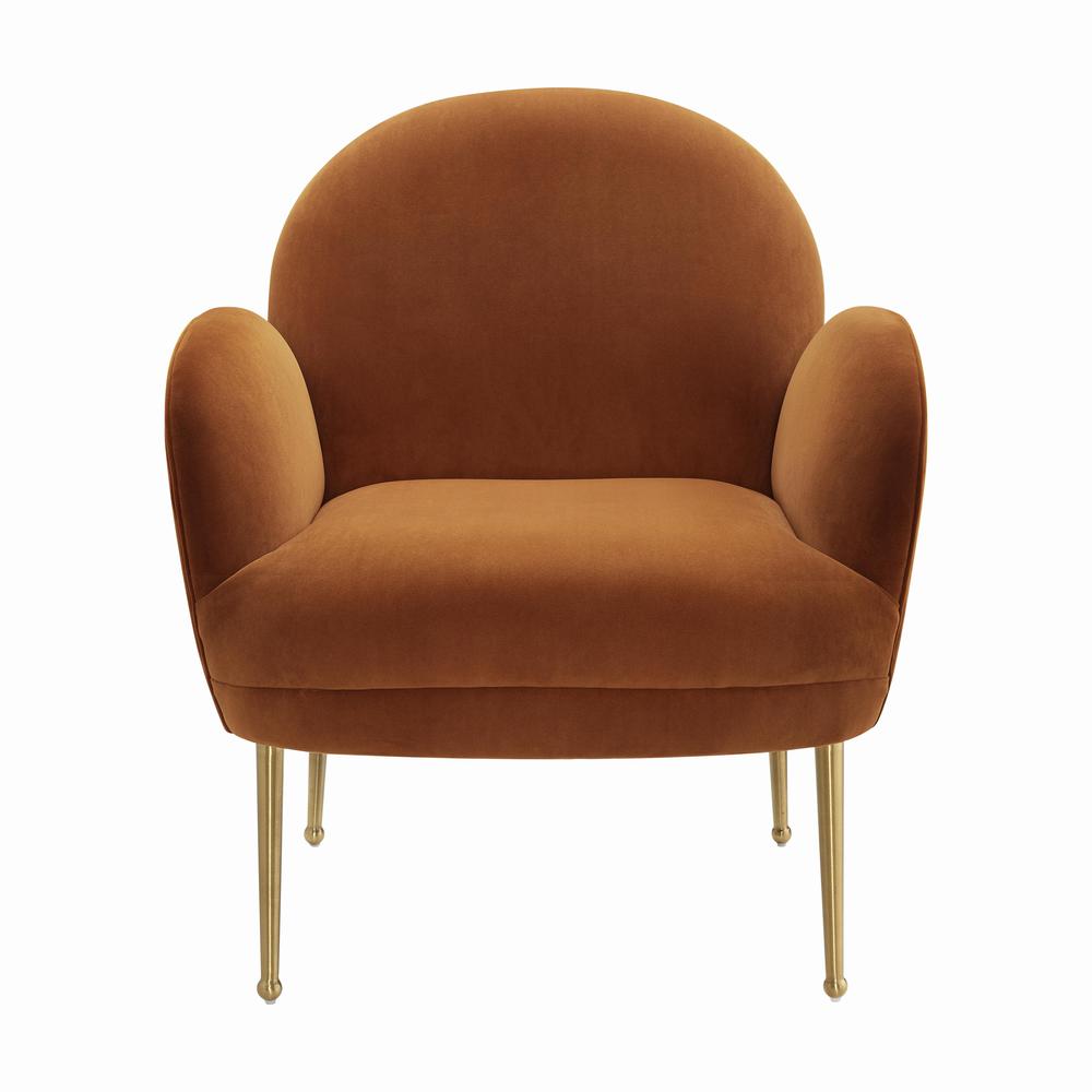 Gwen Cognac Velvet Chair. Picture 13