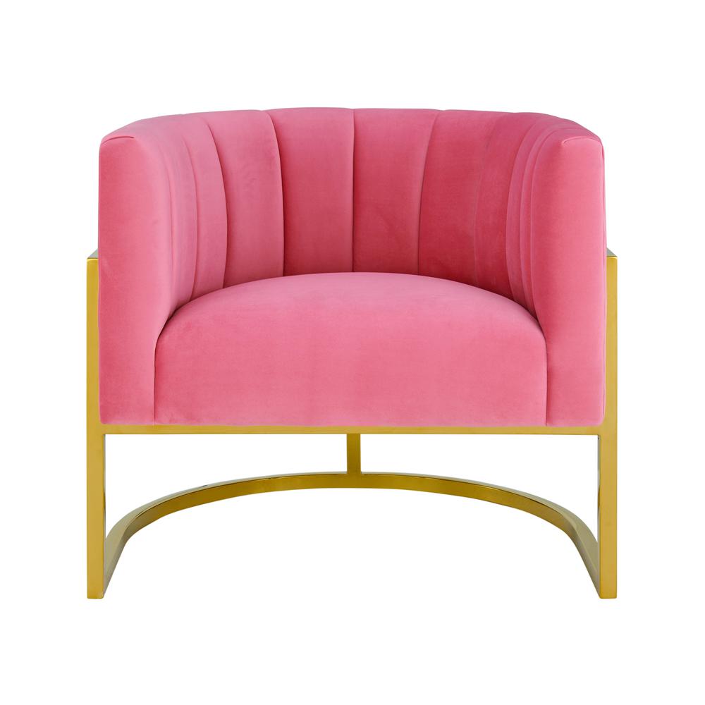 Magnolia Rose Pink Velvet Chair. Picture 11