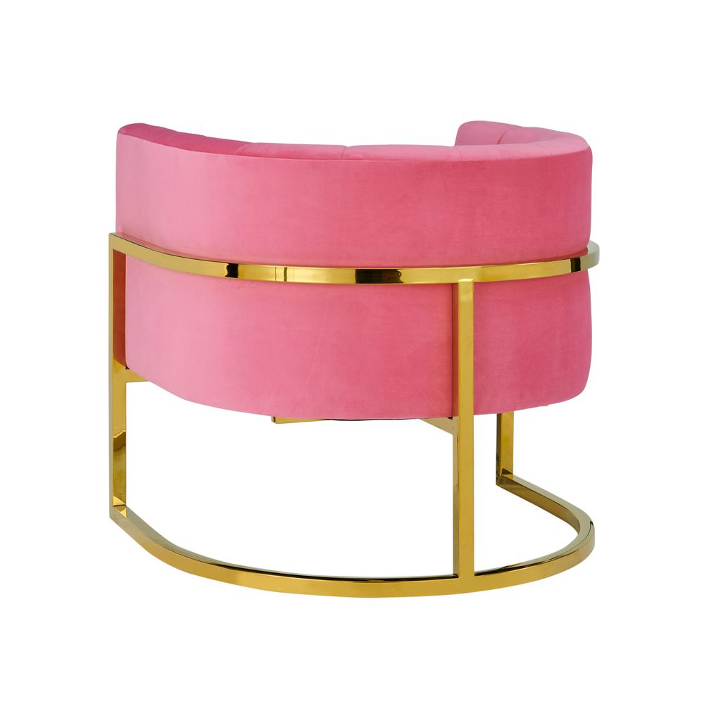 Magnolia Rose Pink Velvet Chair. Picture 12