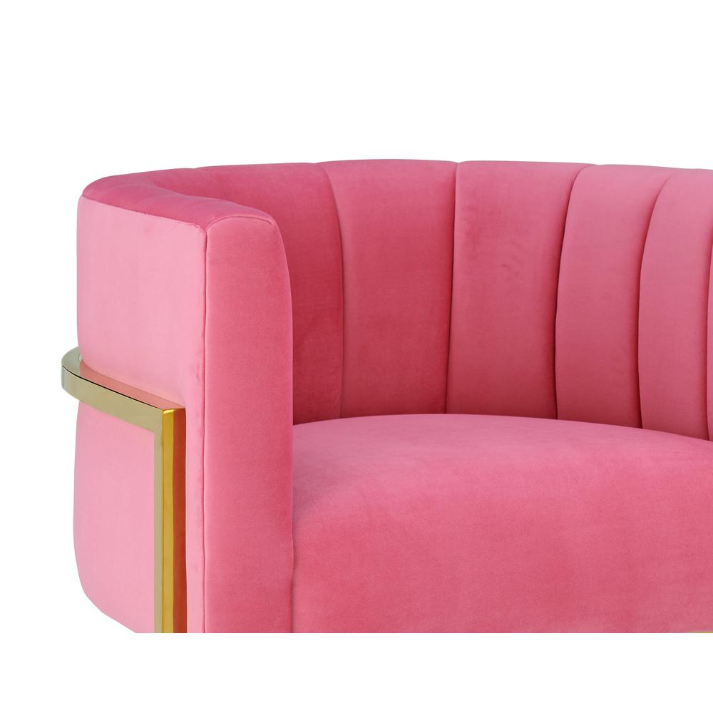Magnolia Rose Pink Velvet Chair. Picture 13